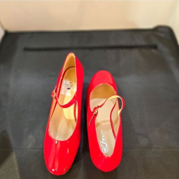 BRAND NEW FOREVER CHUNKY MARY JANE BLOCK HEELS ANKLE STRAP PUMPS G1 - Picture 4 of 14